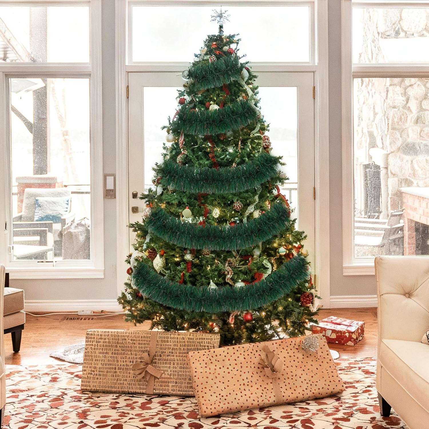 Mountain Pine Classic Green Garland - 25 feet