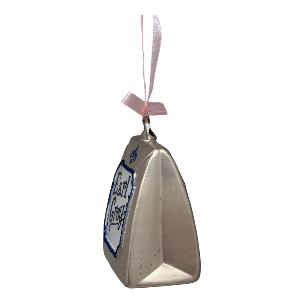 Distinguished Elegance: Earl Grey Tea Glass Ornament