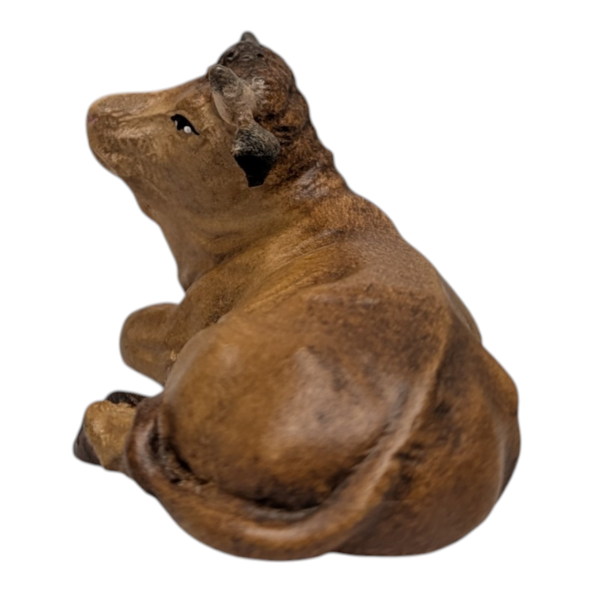 Wood Carved Ox for Nativity - 10cm - Maple