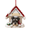 Ceramic Doghouse Ornament - Schnauzer - Uncropped