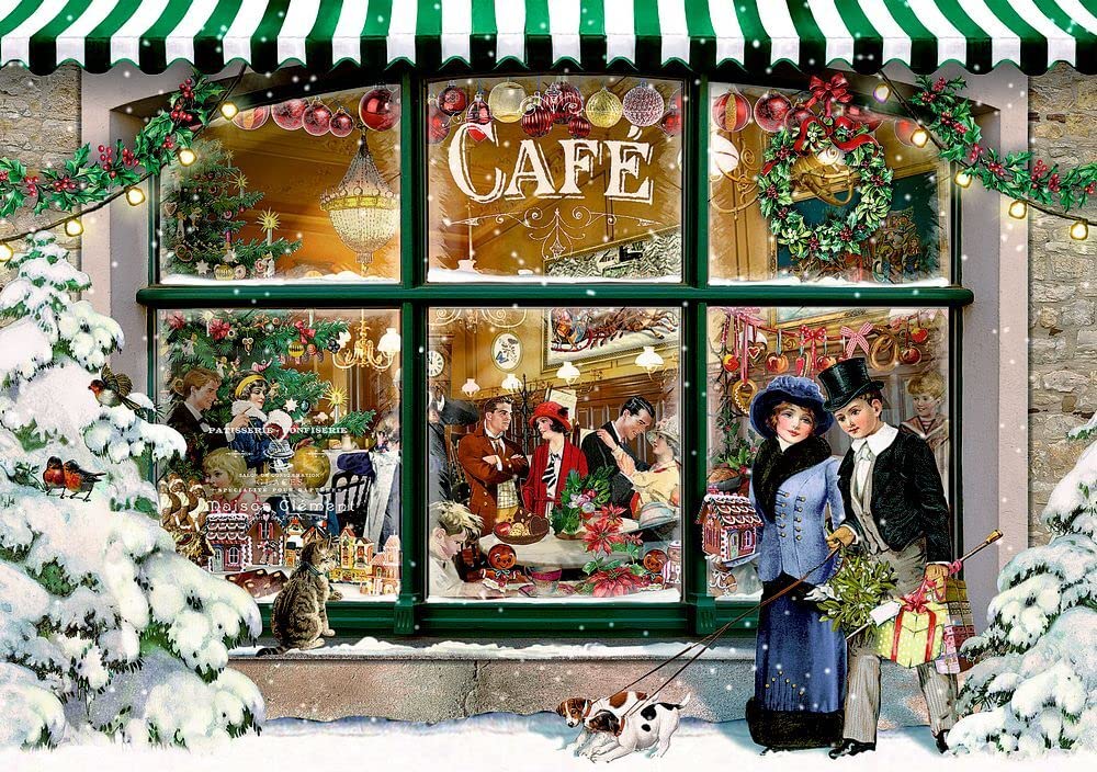 Cozy Cafe Christmas Advent Calendar Card