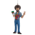 Bob Ross With Paint Splatter Shirt Ornament