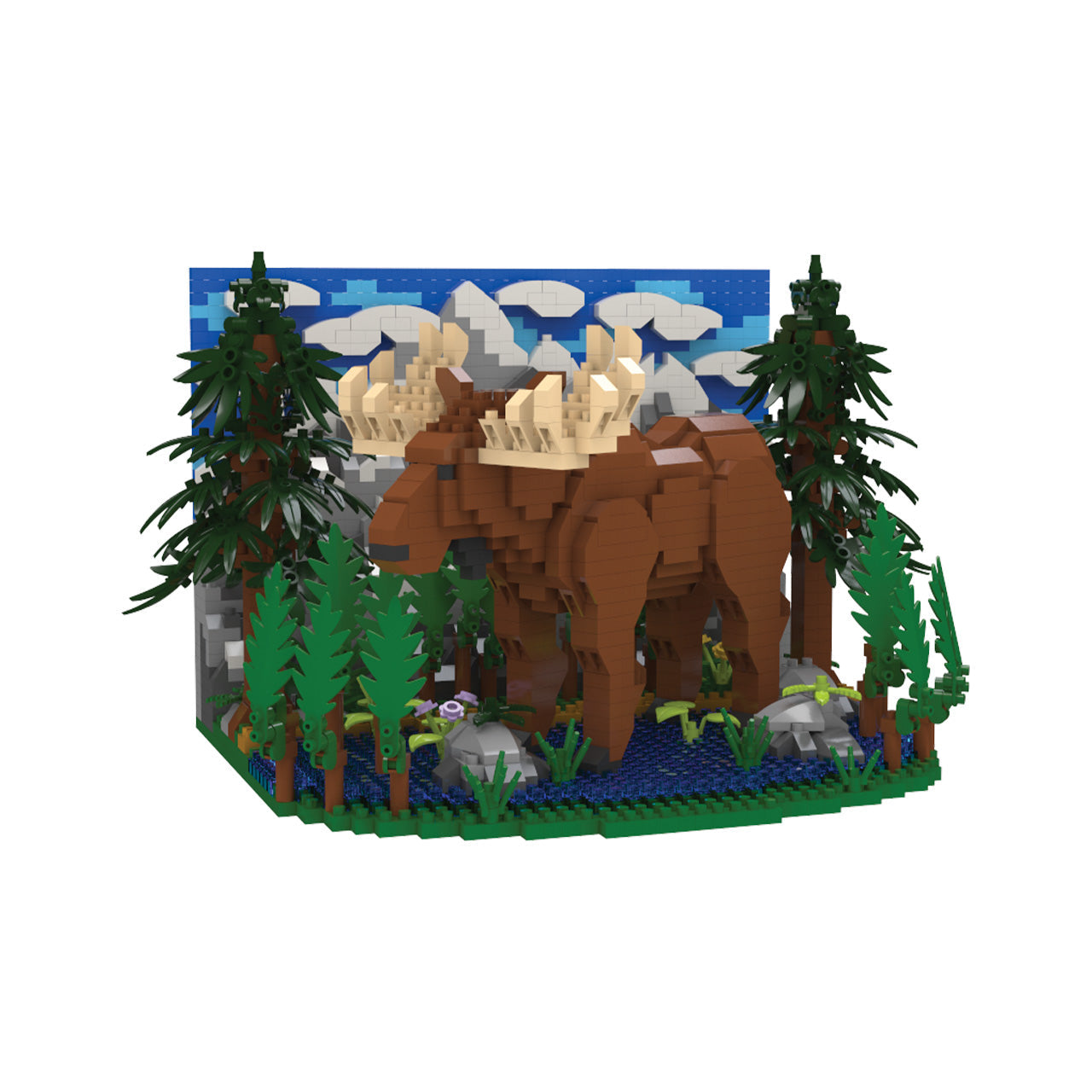Mini Building Blocks - Moose Scene