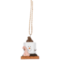 S'mores Baby in Pink: A Cozy Campfire Cherub Ornament