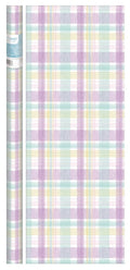 Pastel Plaid Print Gift Wrap