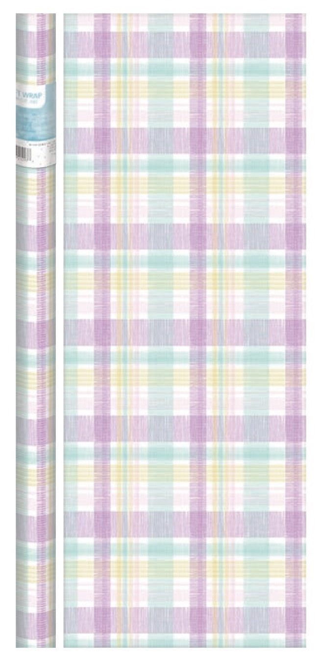 Pastel Plaid Print Gift Wrap