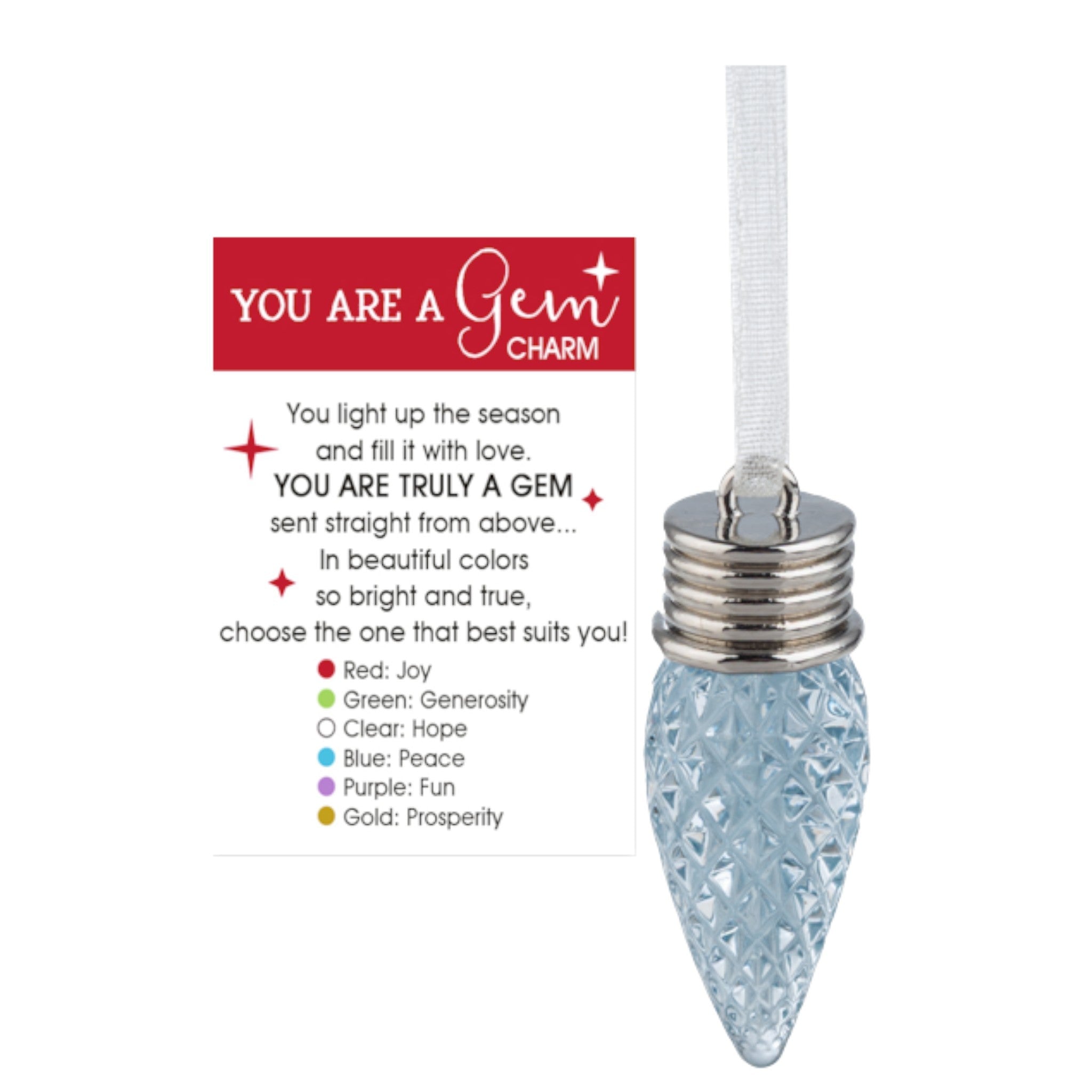 You Are A Gem Charm - Blue