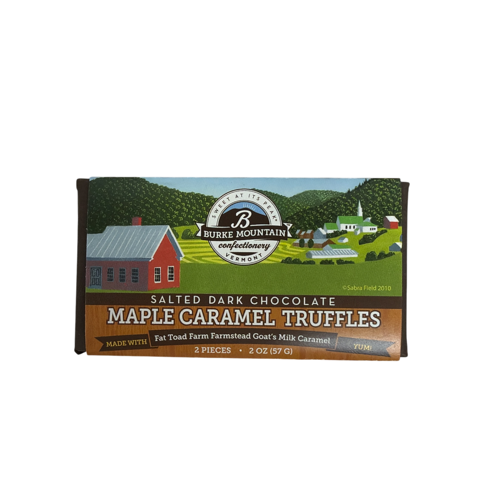 Salted Dark Chocolate Maple Caramel Truffles - 2 Piece