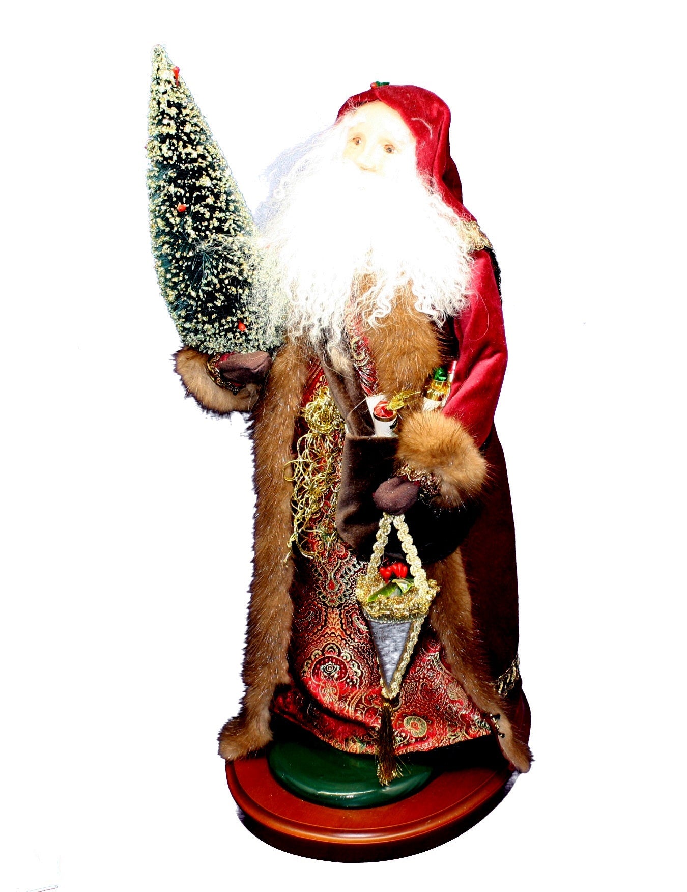 Fur Trimmed Santa - 19"