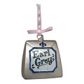 Distinguished Elegance: Earl Grey Tea Glass Ornament