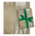 Foil Embossed Kraft Roll Wrap - 30" x 120" - Chevron Trees