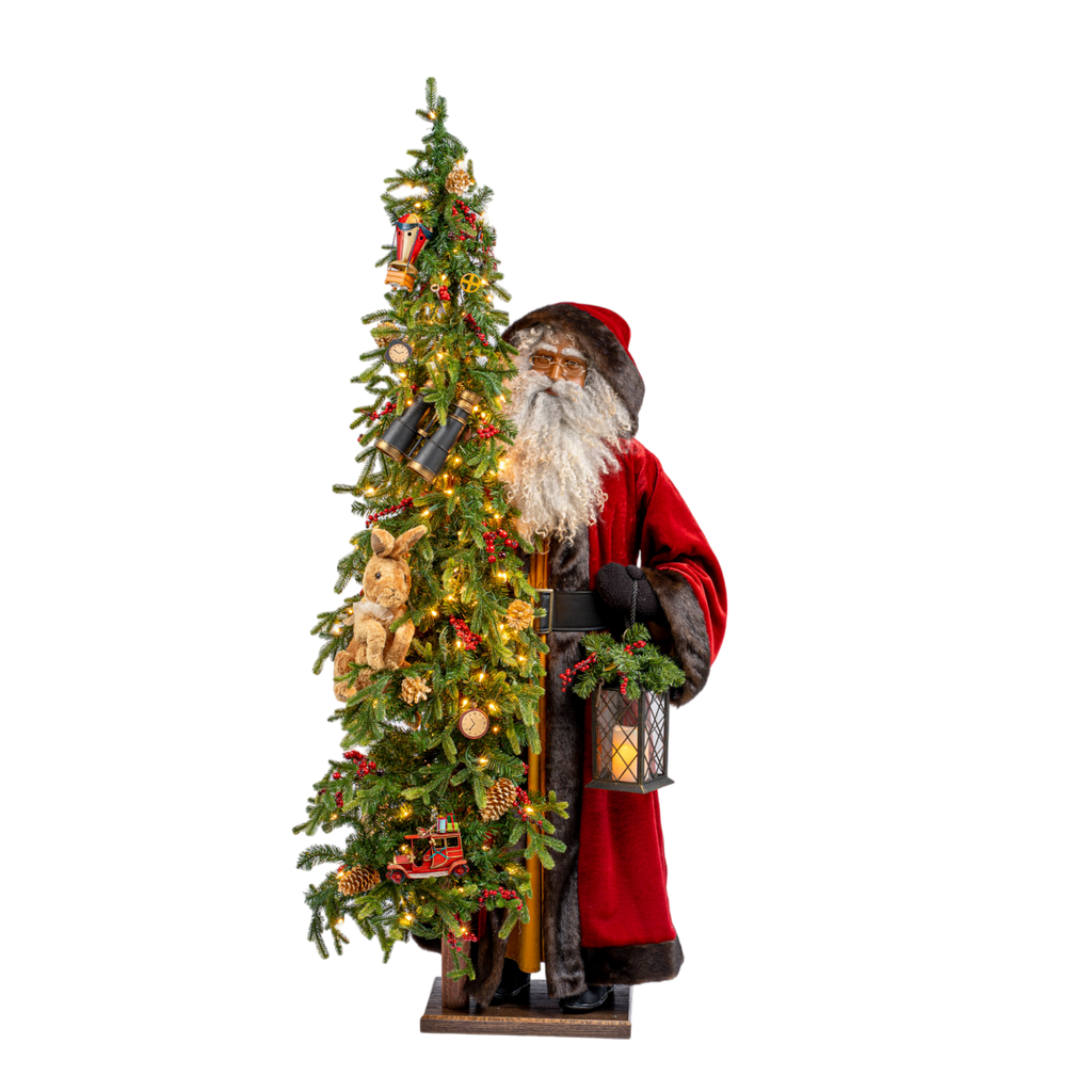 African American Father Christmas - Journey Burgundy - 57 Inch