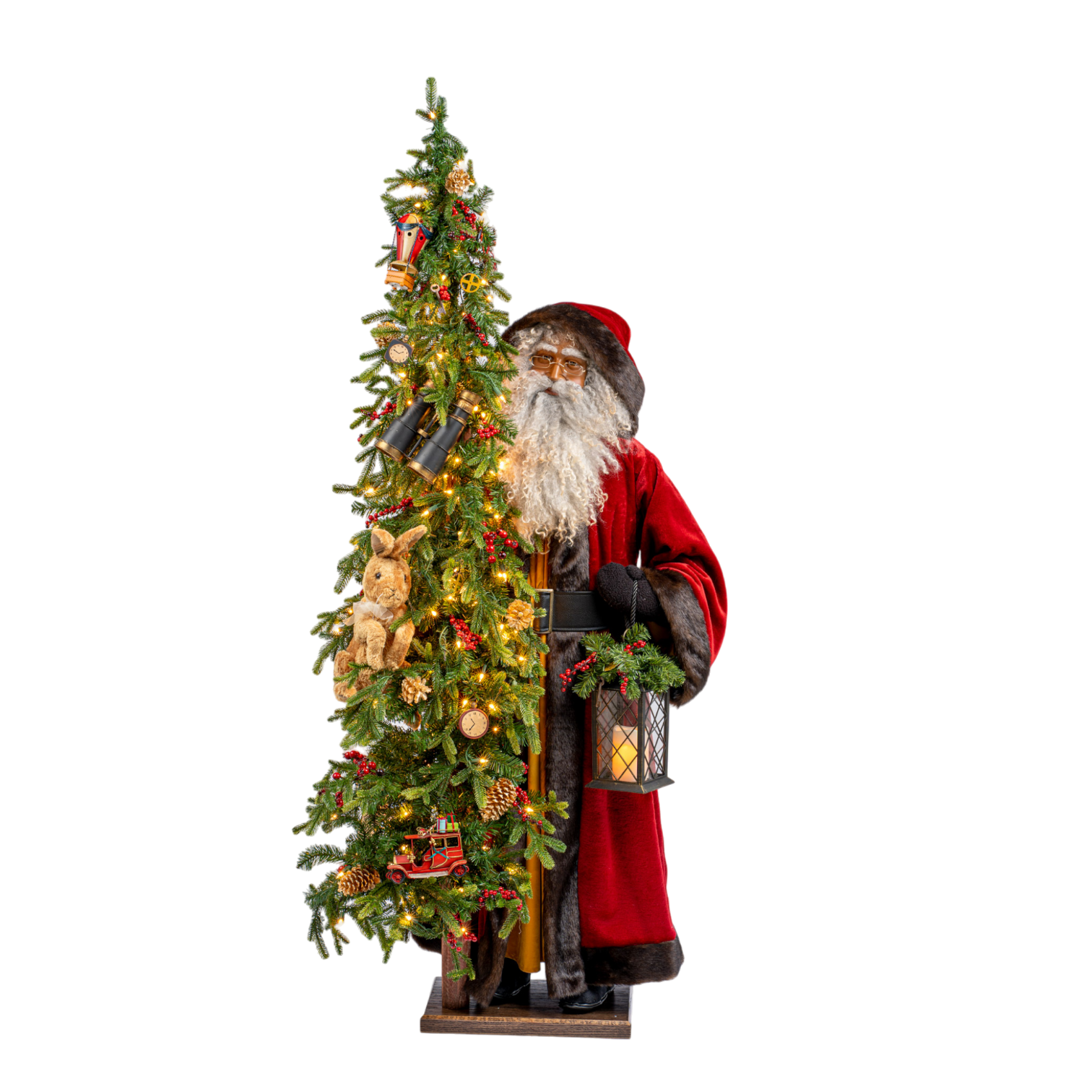 African American Father Christmas - Journey Burgundy - 57 Inch