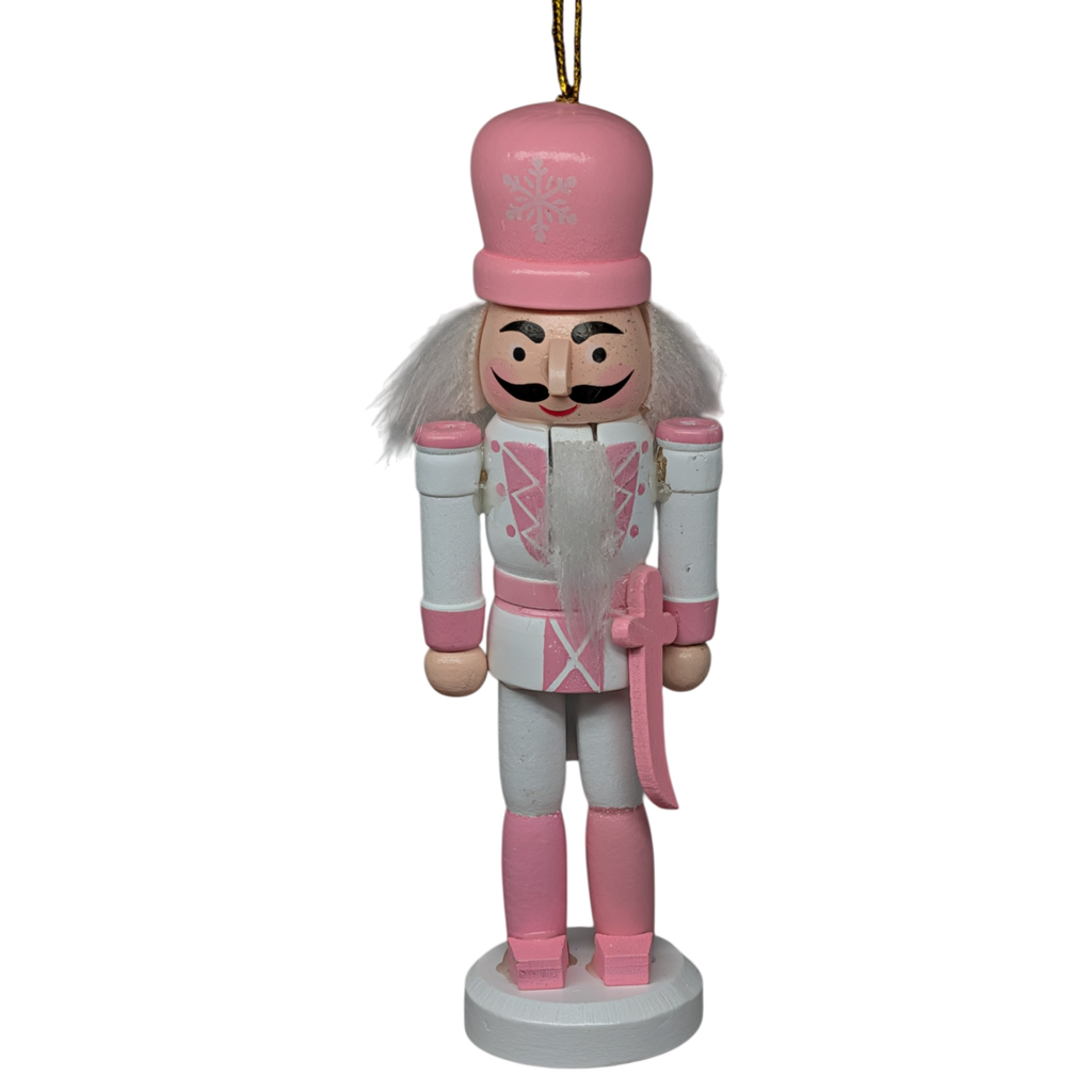 Pink And White Nutcracker Ornament - Set Of 5