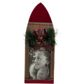 Wood Tabletop Ski Shaped 4X6 Photo Frame - Red
