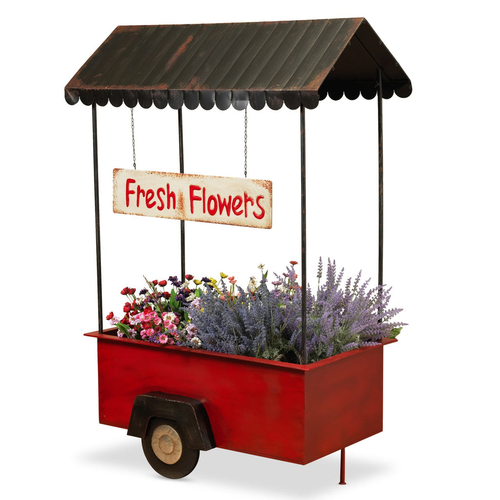 65 inch Antique Metal Flower Cart