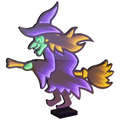 Infinity Lighted Halloween Witch with Wood Base