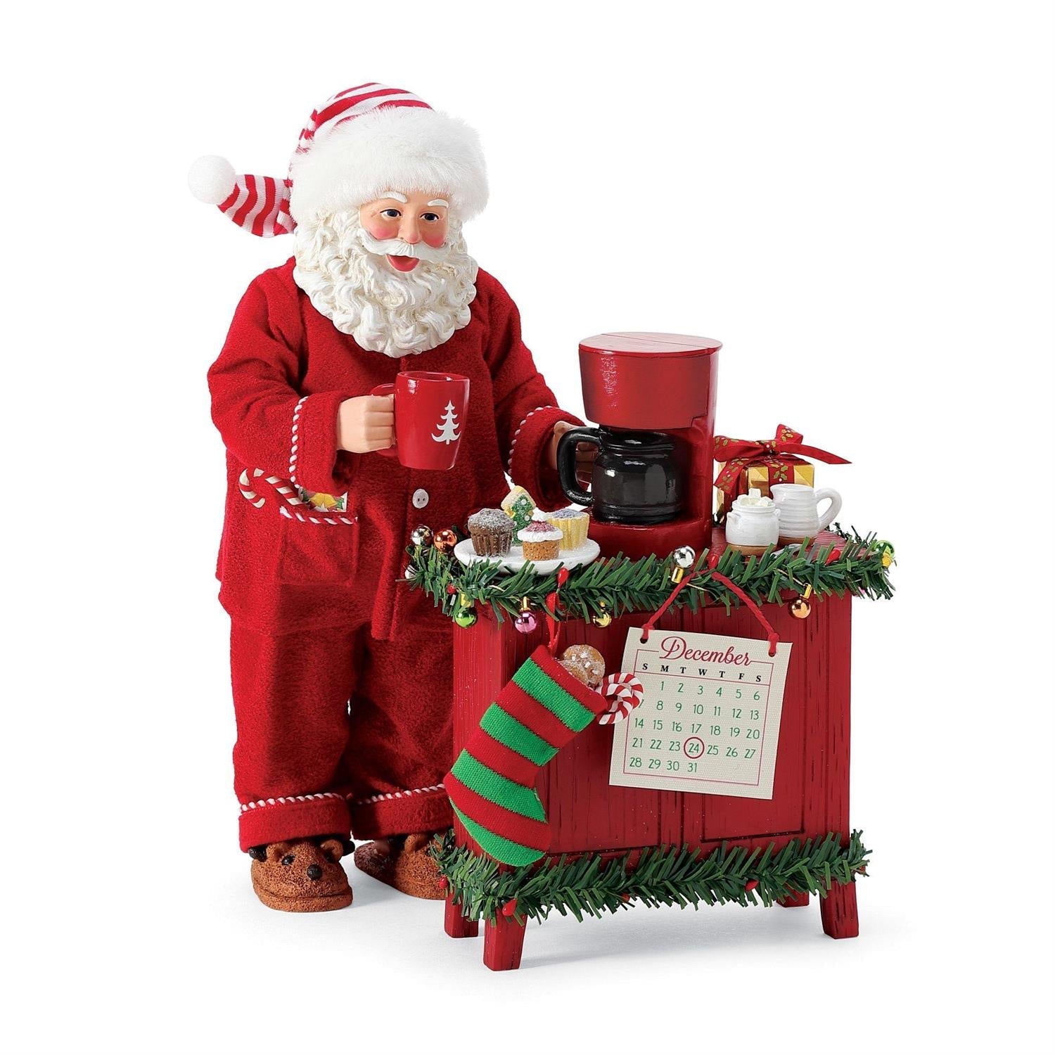 But First Coffee - Santa Figurine