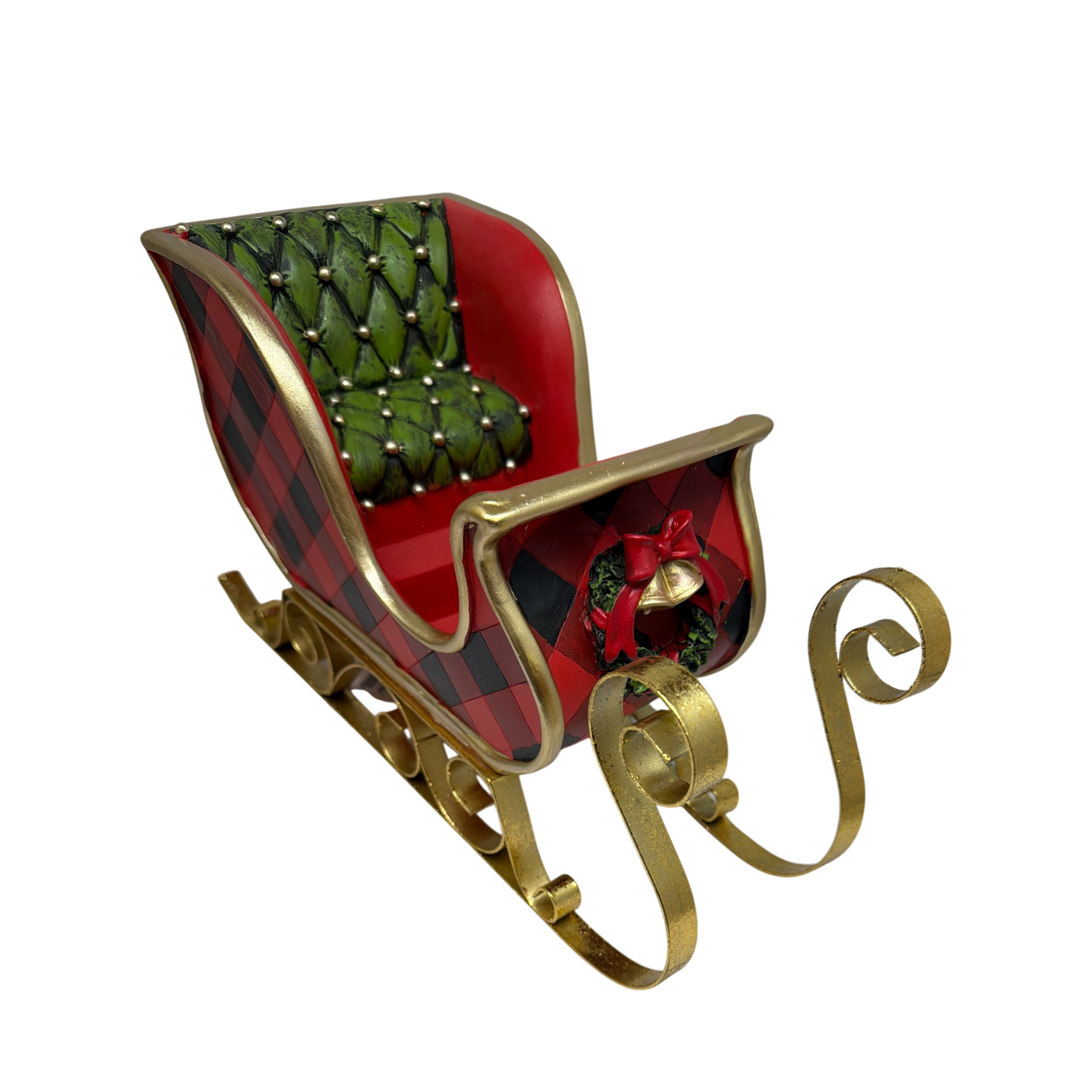 Resin & Metal Holiday Sleigh - Large