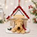 Ceramic Doghouse Ornament - Soft Coated Wheaten Terrier