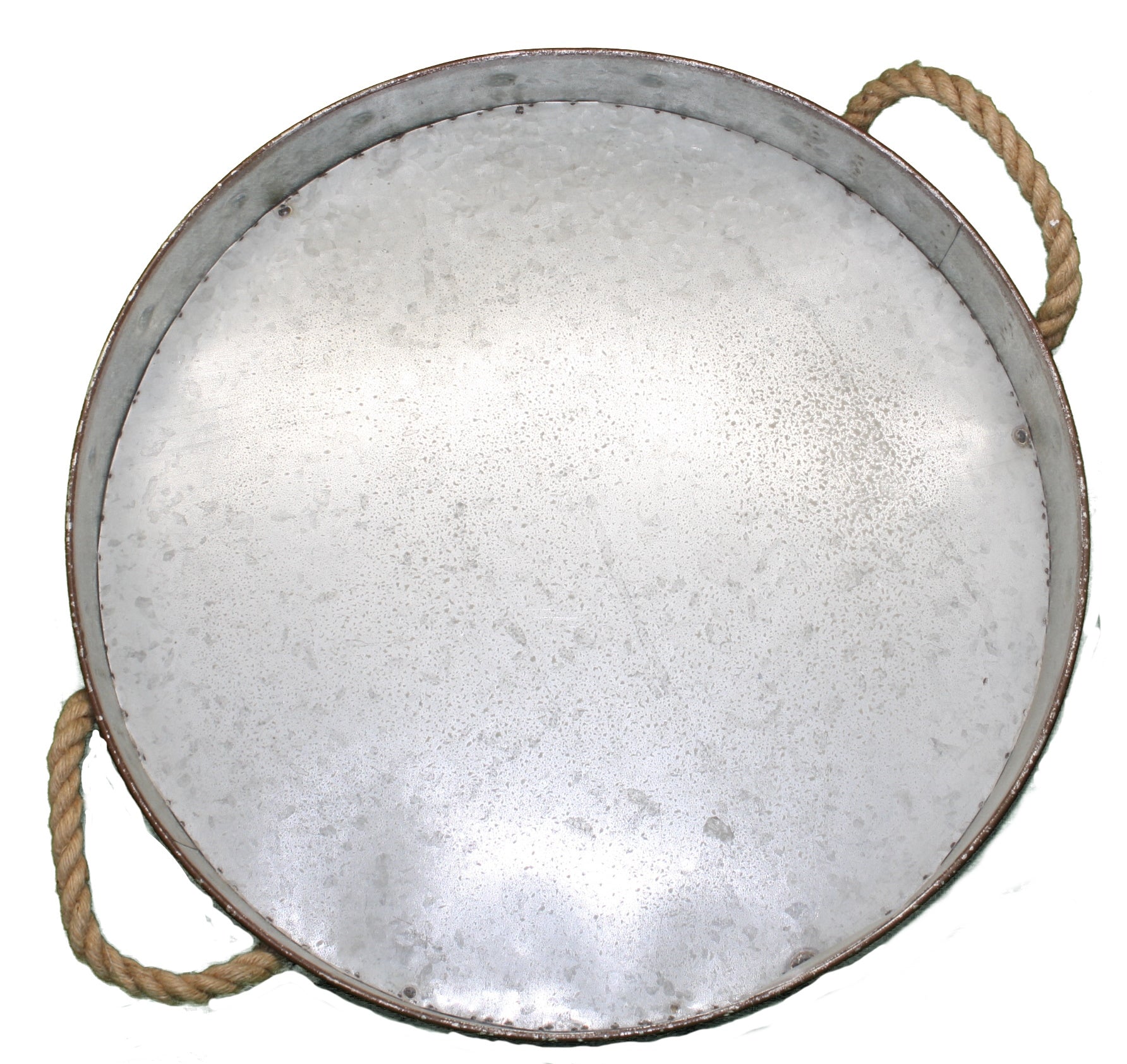 Antiqued Aluminum Tray - 19"