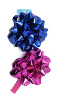 Set of 2 Jumbo Pink and Blue Bows