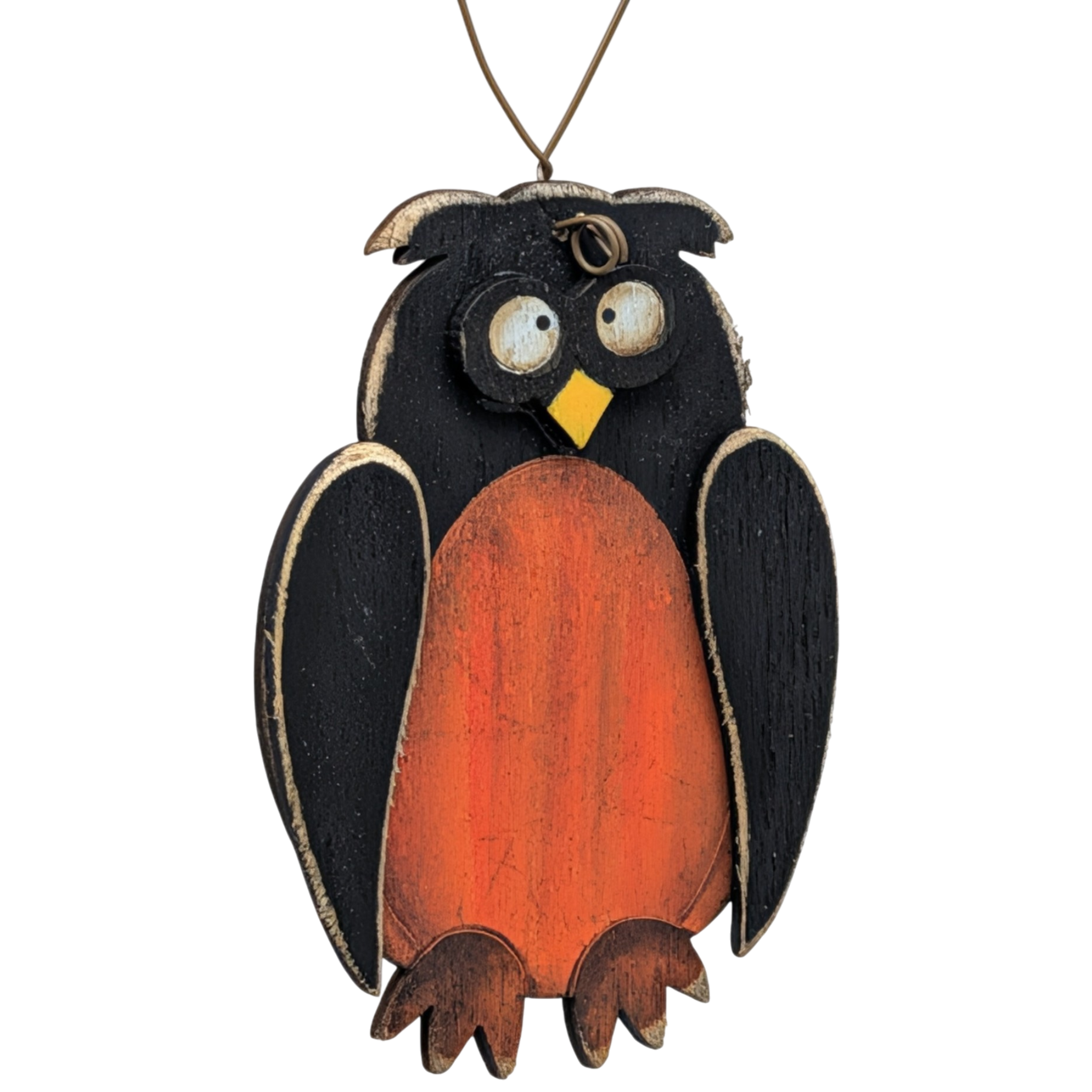 The Goofy Owl Wooden Ornament