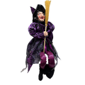 Black and Purple Fabric Sitting Halloween Witch
