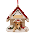 Ceramic Doghouse Ornament - Greyhound