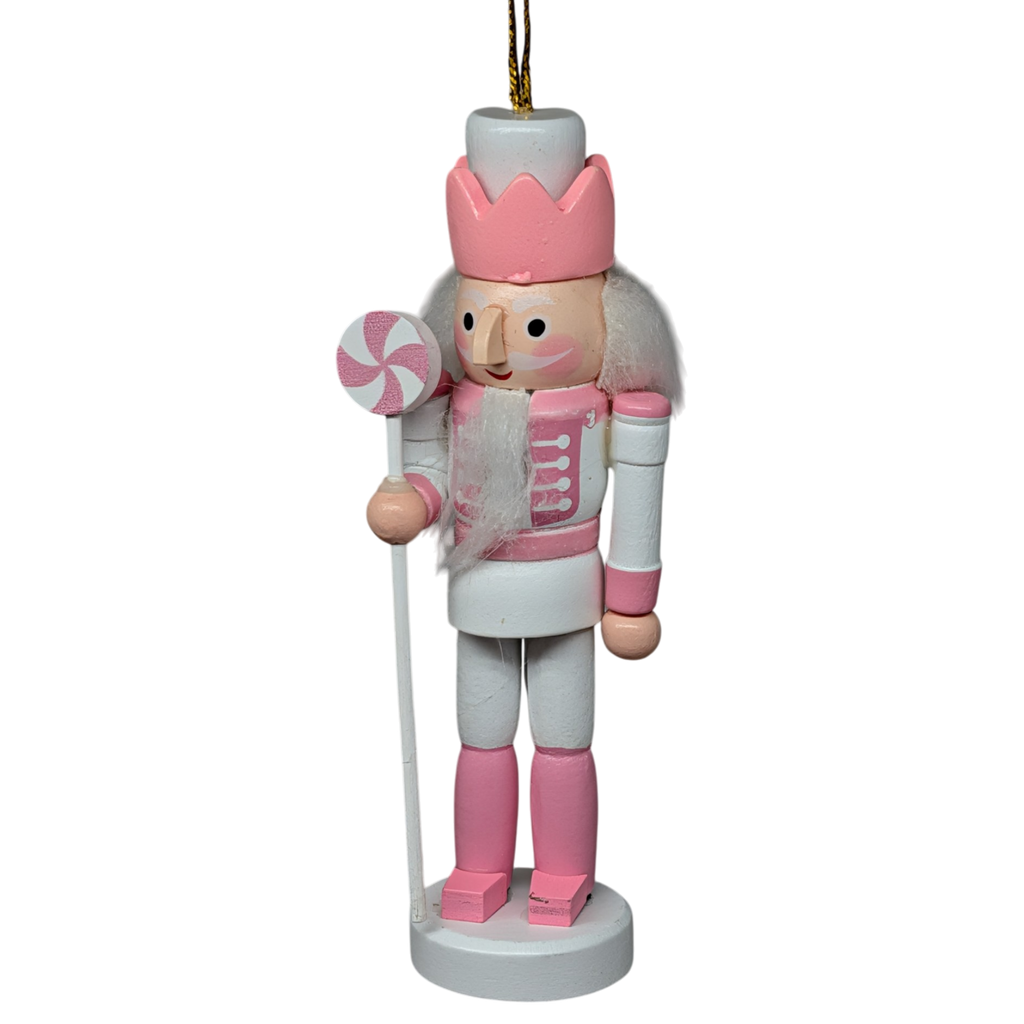 Pink And White Nutcracker Ornament - Set Of 5