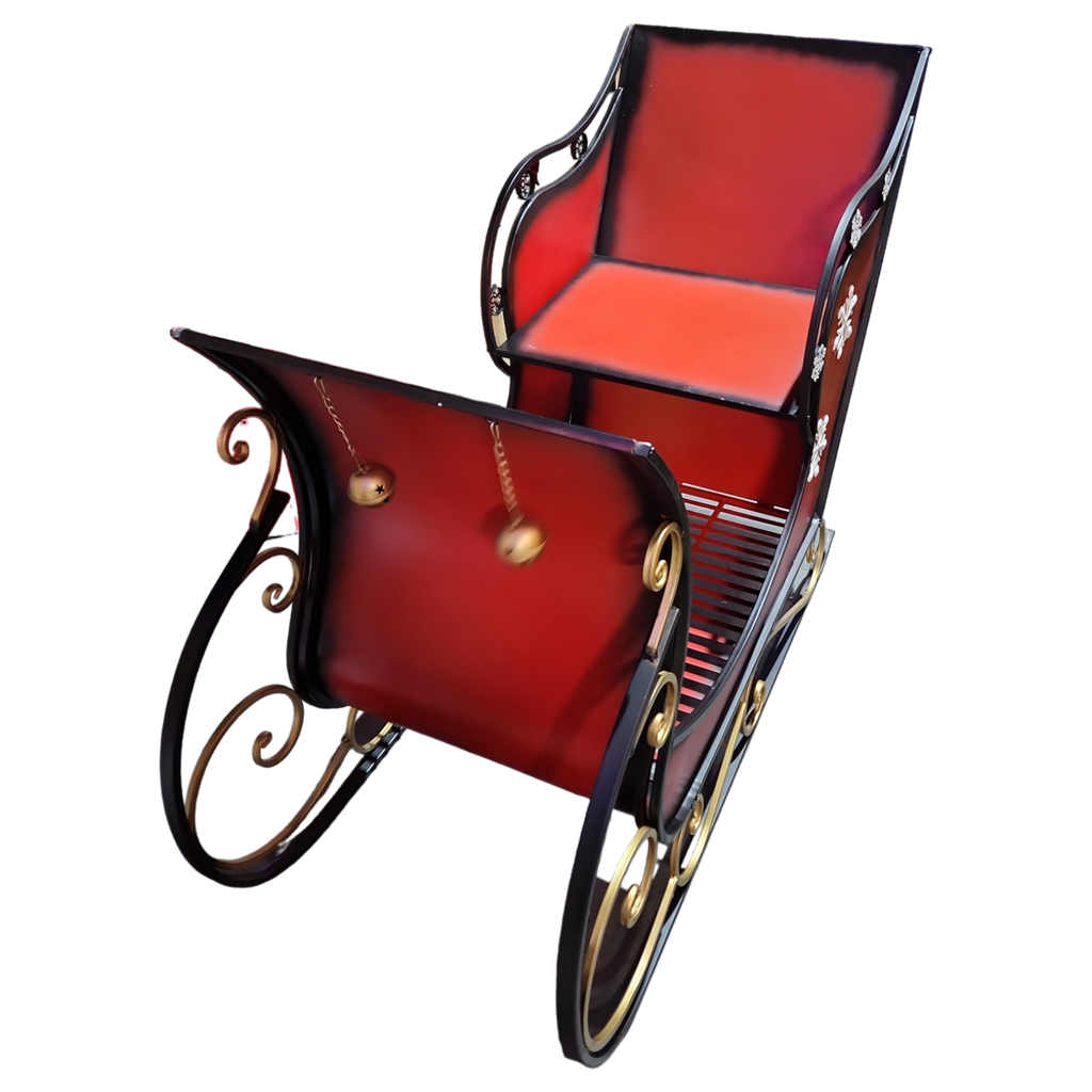 55'' Metal Sleigh with Snowflake Design