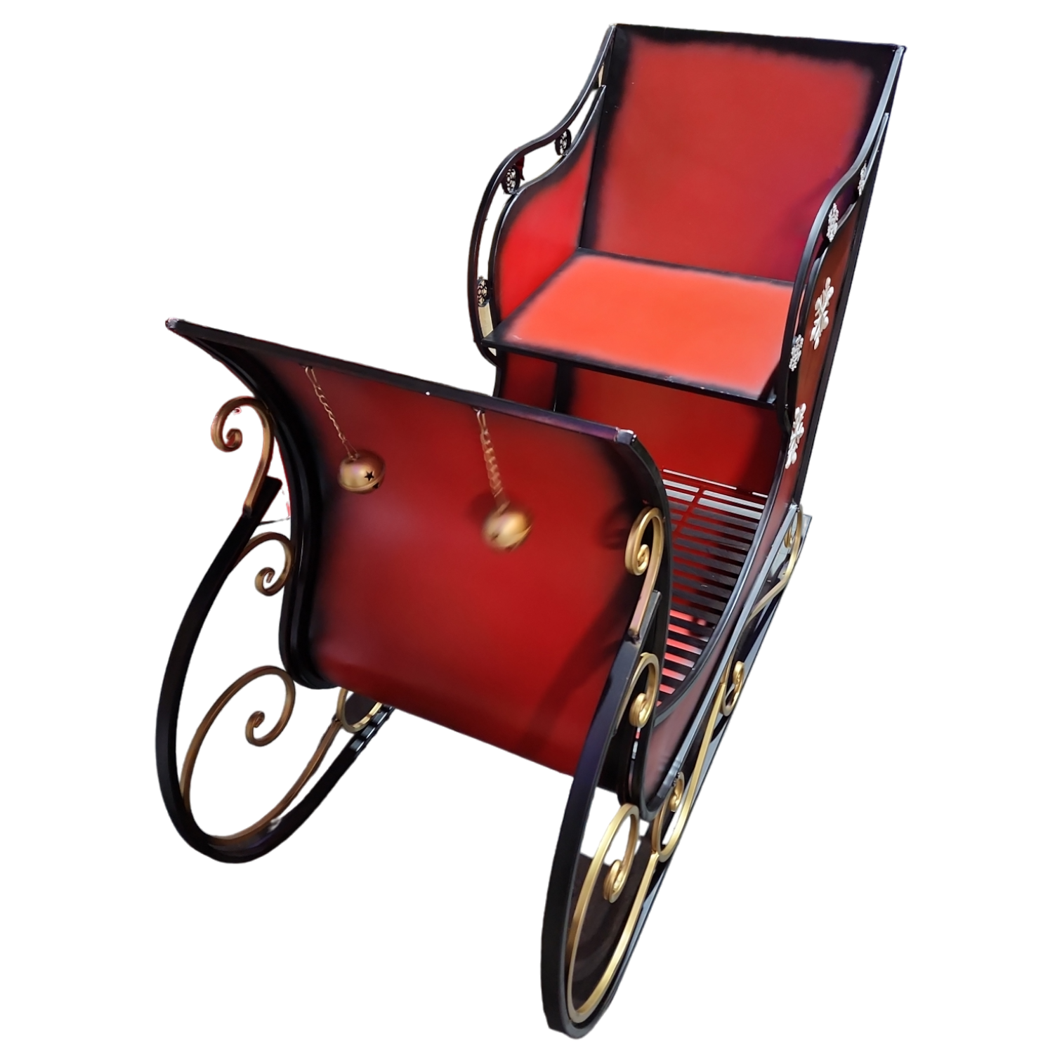 55'' Metal Sleigh with Snowflake Design