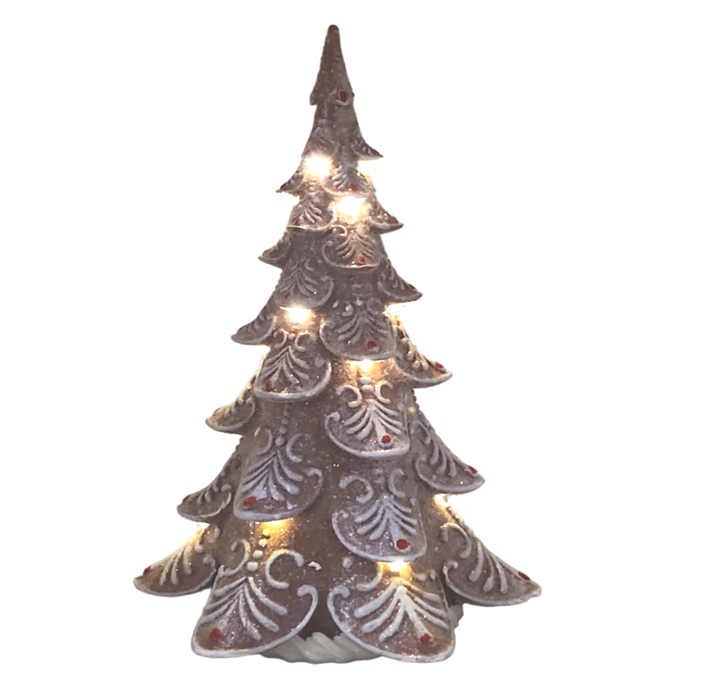 LED Lighted Gingerbread Tree - 17 Inch