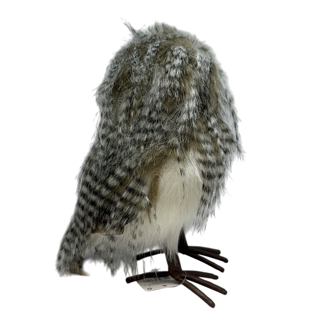 Faux Fur Owl Figurine Feathers Down