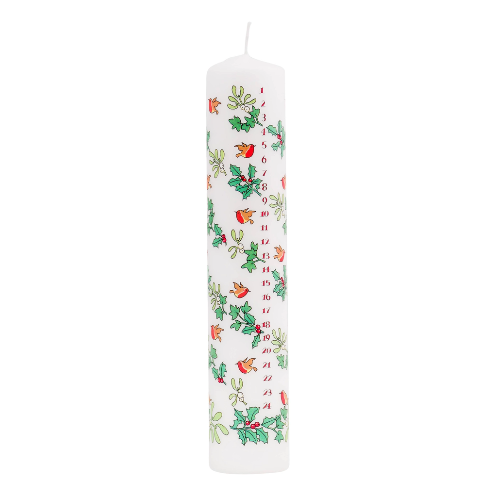 Holly and the Ivy Advent Large Pillar Candle