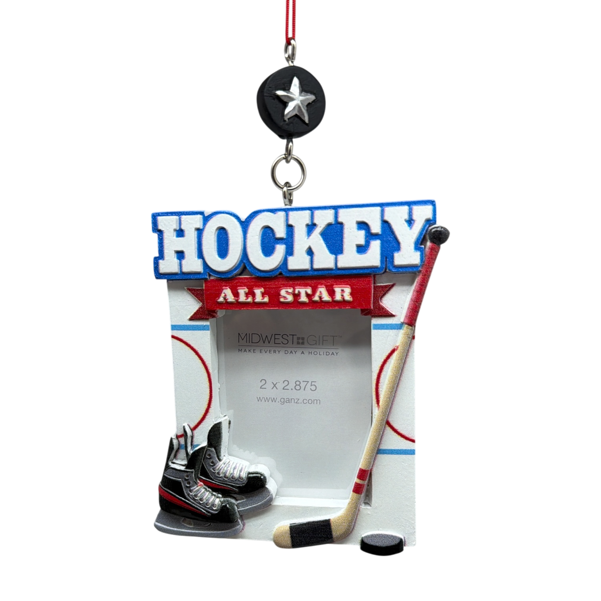 Hockey Photo Frame Ornament
