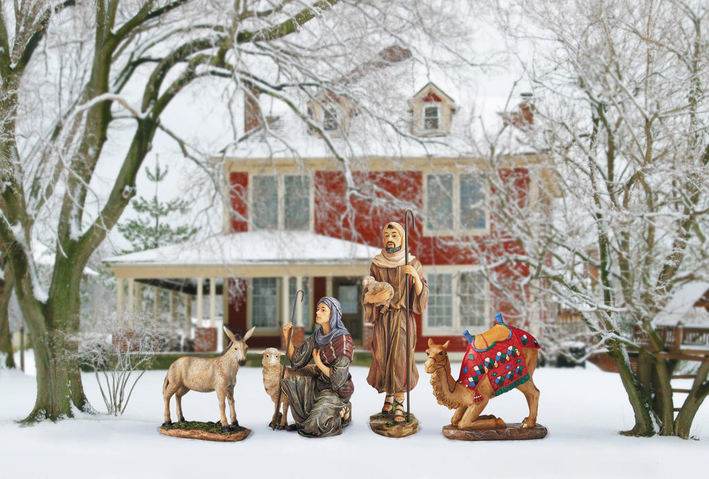 Outdoor Nativity Set - Shepherds Camel and Donkey