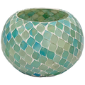 Luminescent Turquoise Gem: Cylindrical Mosaic Vessels