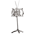 Music Stand Ornament - Silver - 3.5 Inch