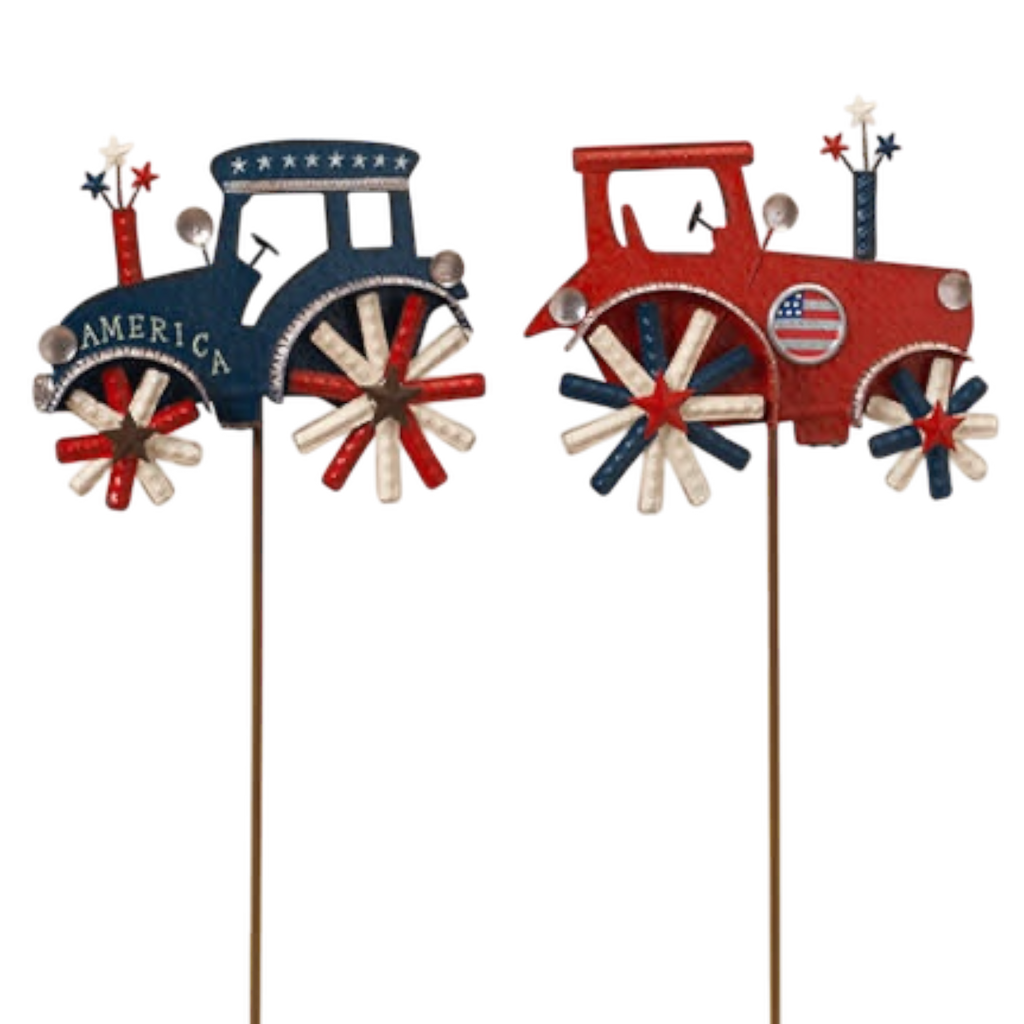 Patriotic Tractor 36 Inch Wind Spinner -