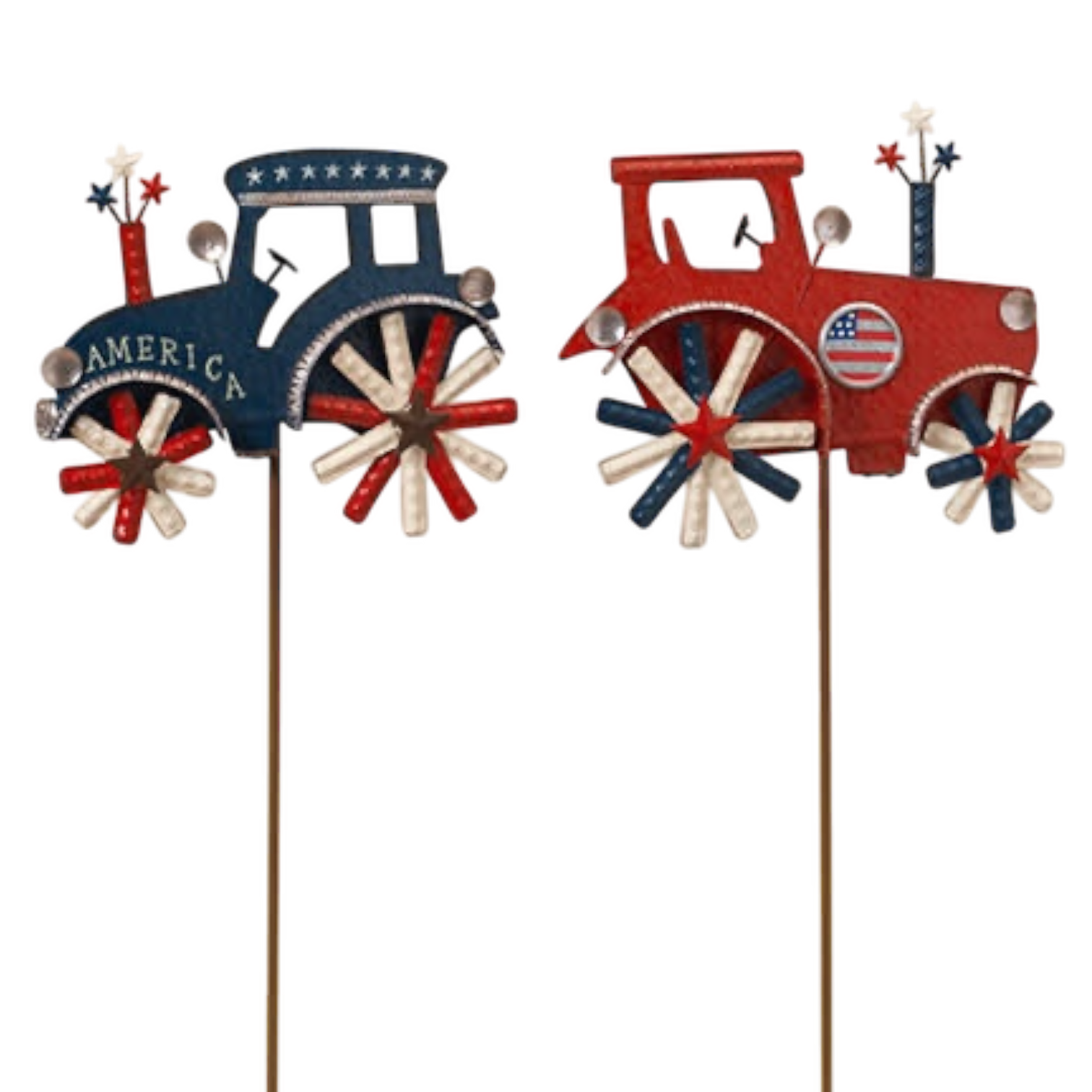Patriotic Tractor 36 Inch Wind Spinner -