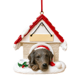 Ceramic Doghouse Ornament - Labrador - Chocolate