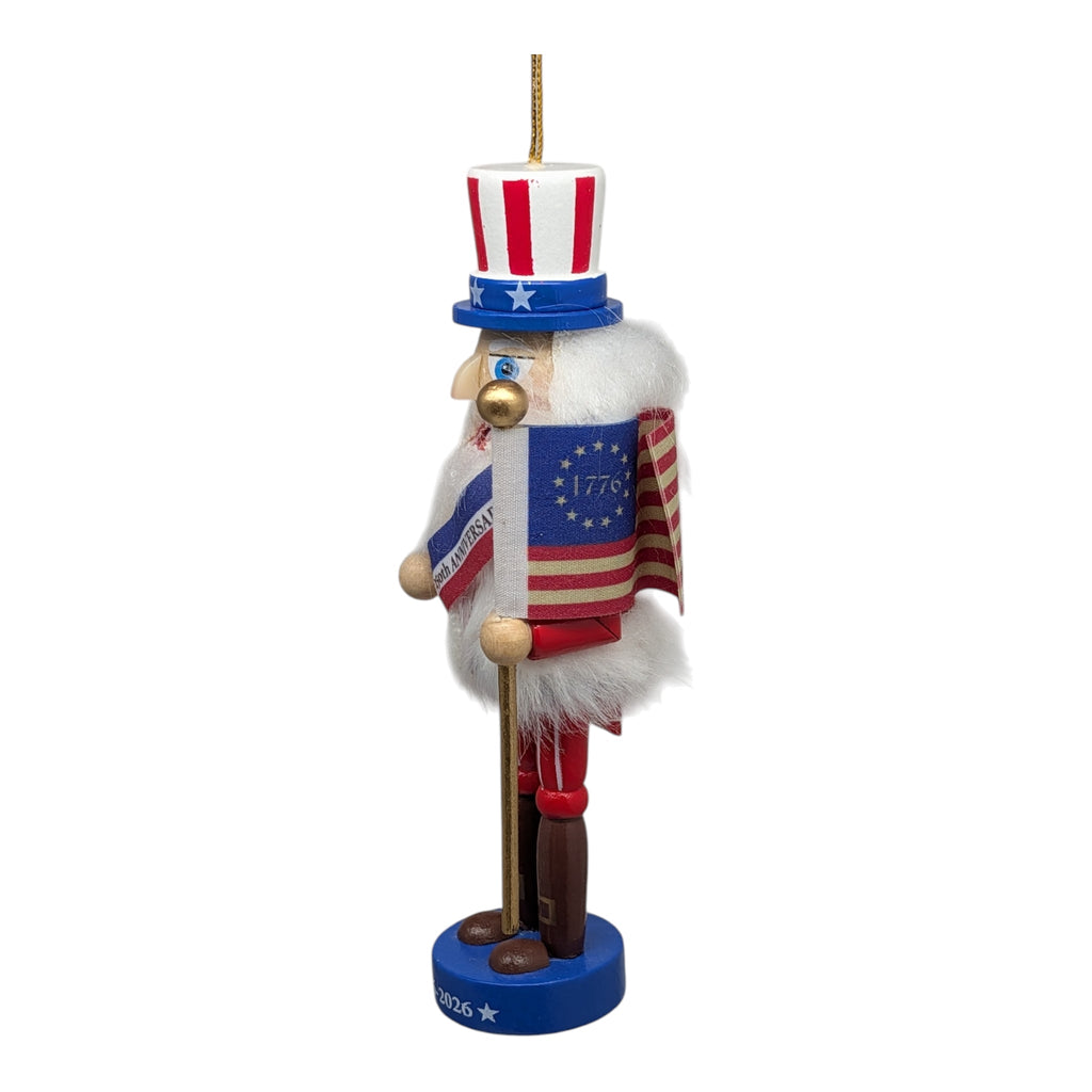 The America 250th Uncle Sam Nutcracker Ornament