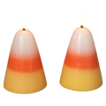 Candy Corn B/O Lighted Wax Candles - 2 Piece Set