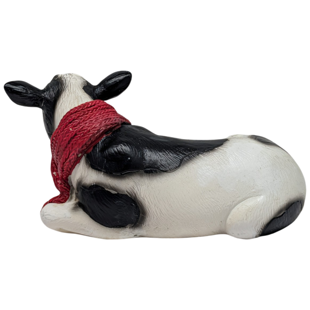 Country Cow Figurine - The Serene Recumbent Angel