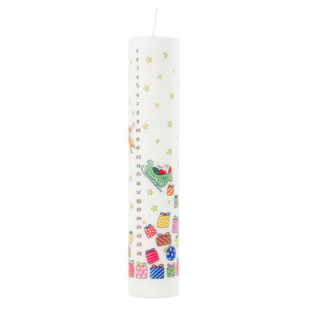 Santa's Sleigh Advent Large Pillar Candle