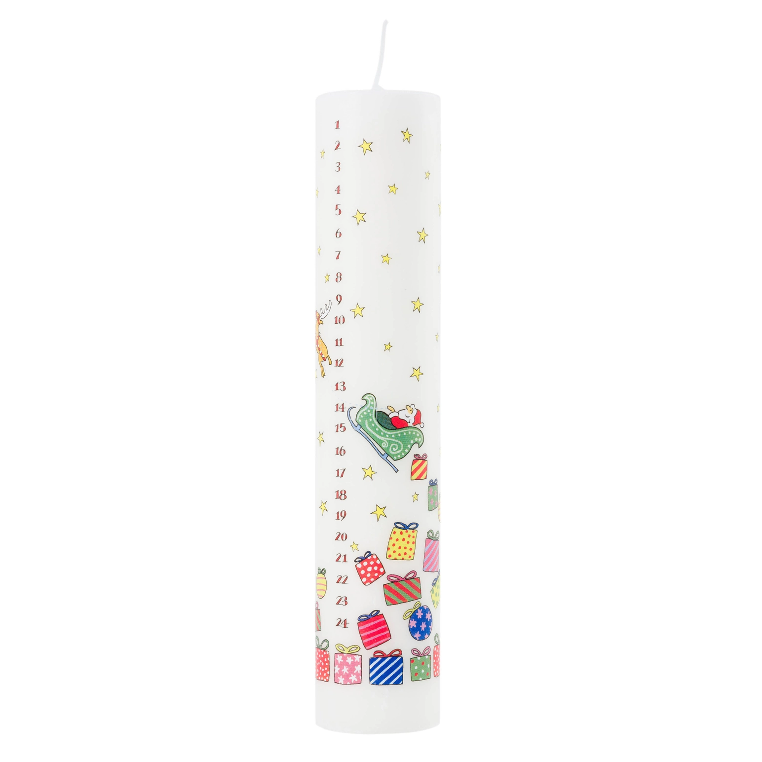 Santa's Sleigh Advent Large Pillar Candle