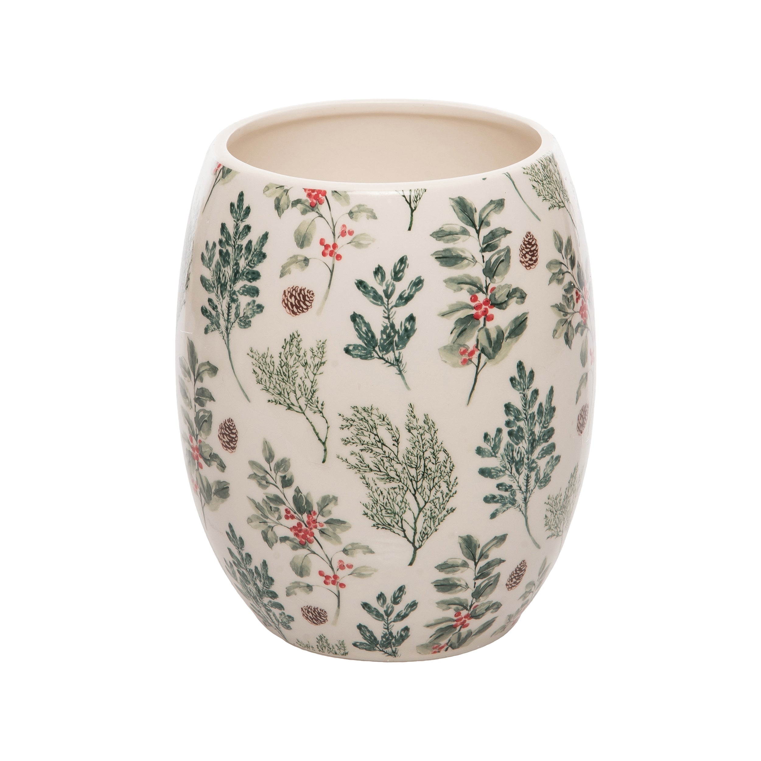 Christmas Holly Vase