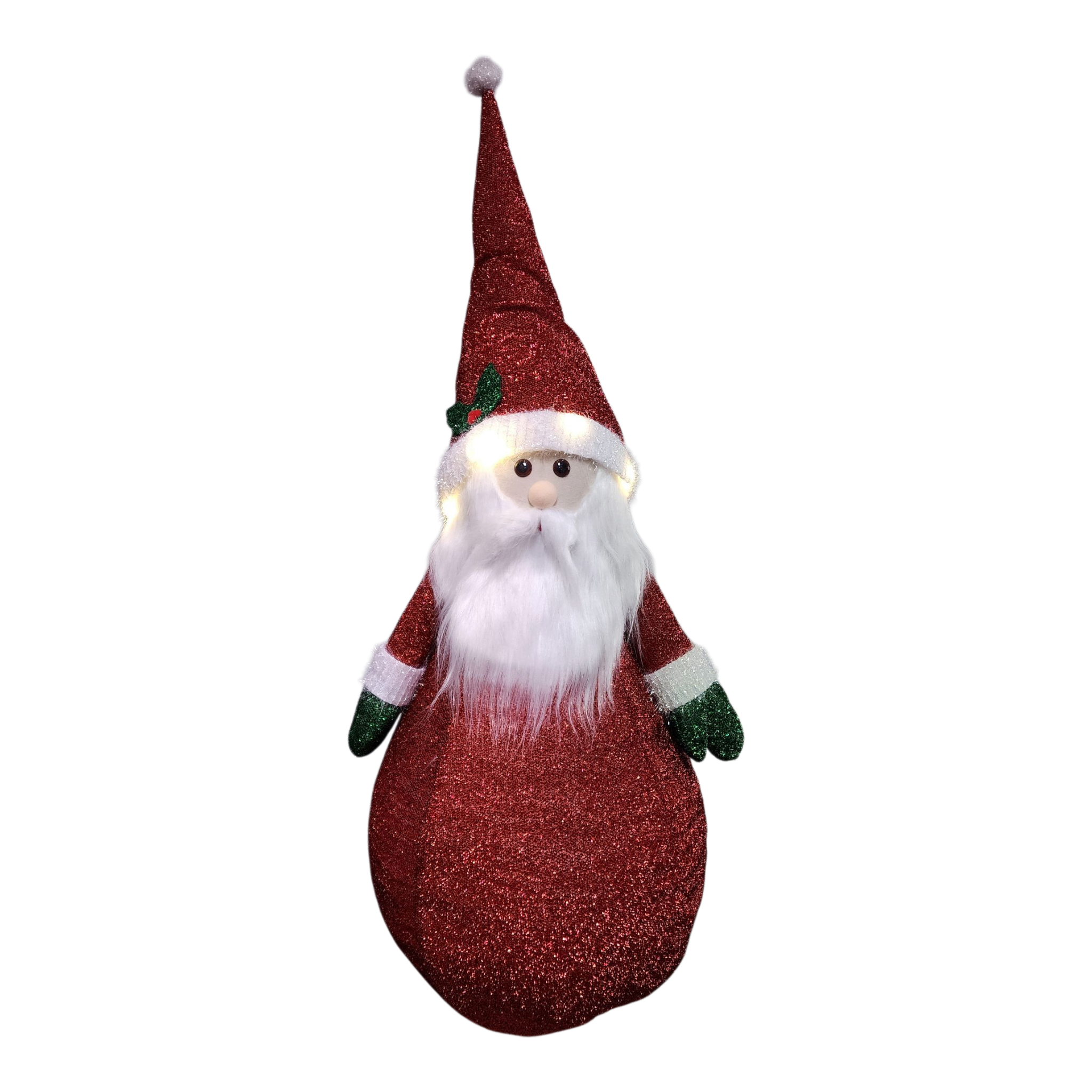 Lighted Sparkle Santa - 44 Inches Tall