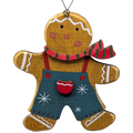 Gus's Festive Folk Spirit: Hand-Painted Plywood Ornament